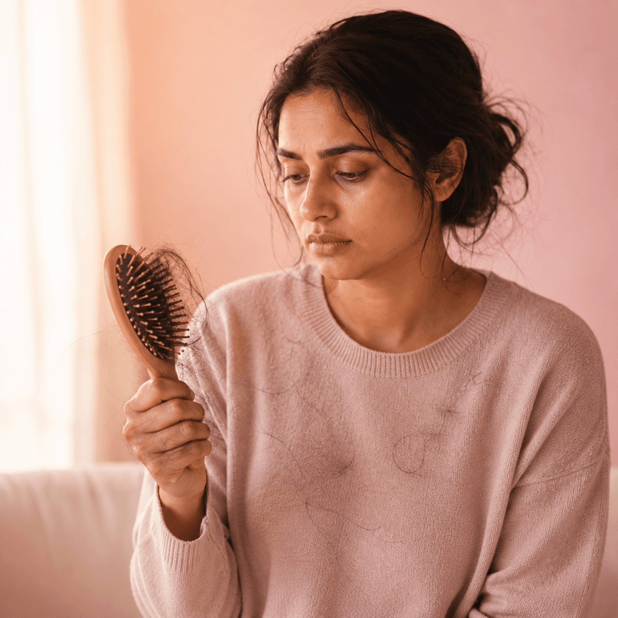 Your hair is still shedding more than it should.